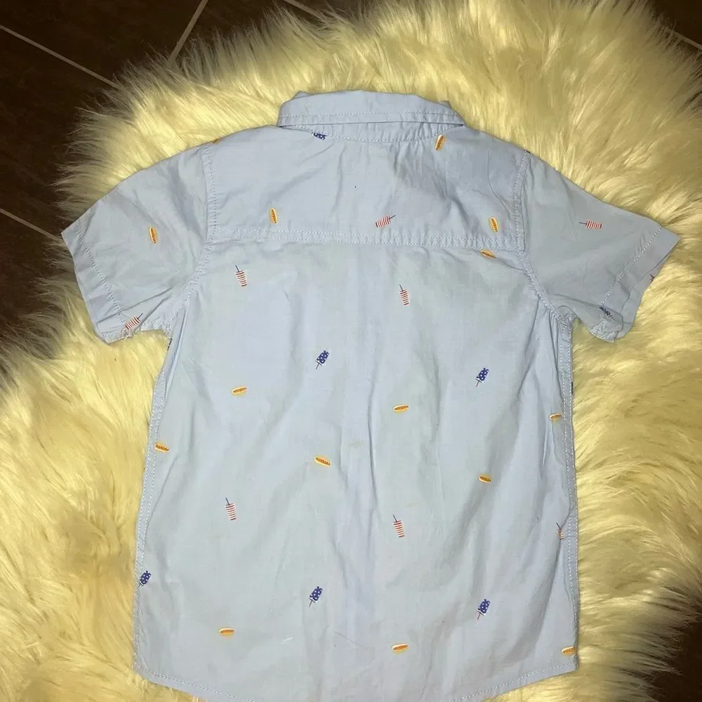 OshKosh B'gosh Picnic Button Down Shirt boys sz 7